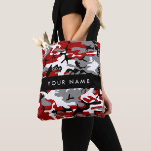 Rot und Gray Camouflage Ihr Name personalisieren