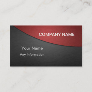 Rot und Gray Luxury Metallic Visitenkarte