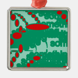 Rot und Grün 1123 abstrakte Kunst Silbernes Ornament