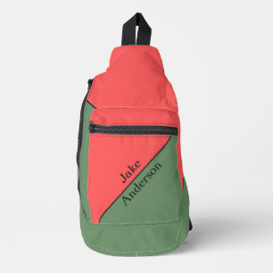 Rot und Grün 45 Grad Minimalist Crossbody Bag