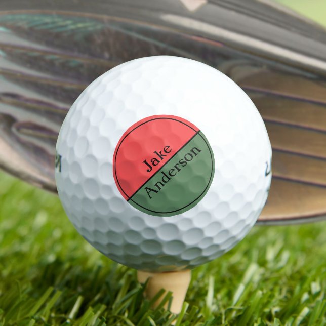 Rot und Grün 45 Grad Minimalistisch Golfball (Von Creator hochgeladen)