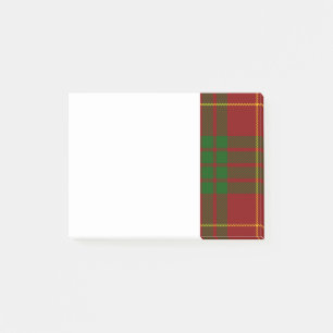 Rot und Grün Clan Cameron Tartan Post-it Klebezettel