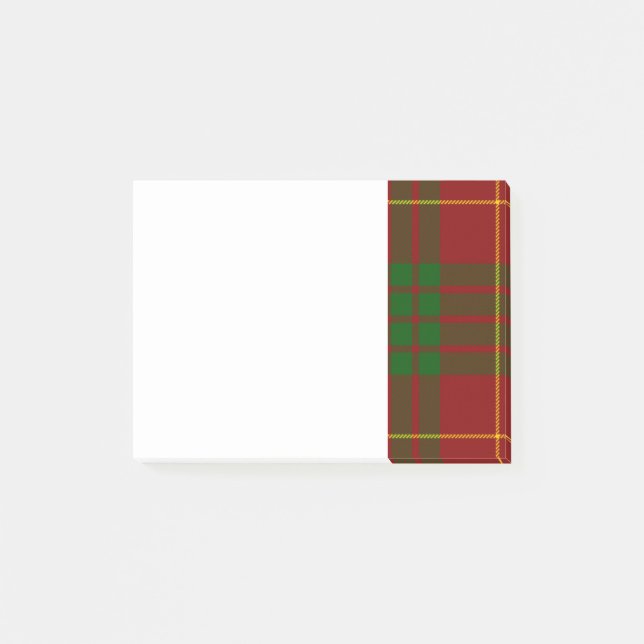 Rot und Grün Clan Cameron Tartan Post-it Klebezettel (Vorderseite)