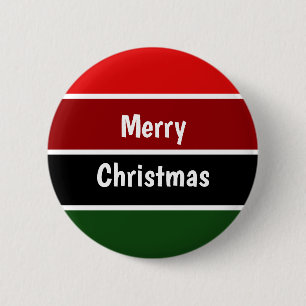 Rot und Grün frohe Weihnachten Button