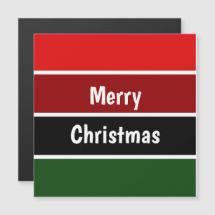 Rot und Grün frohe Weihnachten Magnetkarte