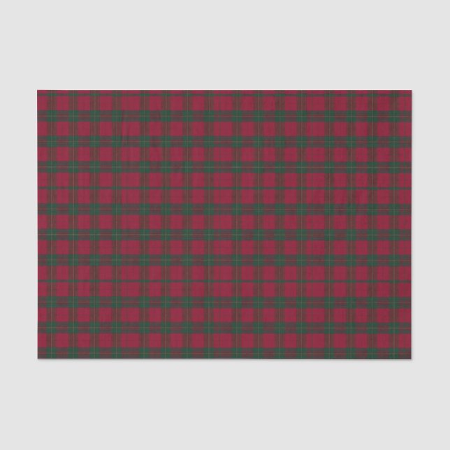 Rot und Grün kariertes Seidenpapier (Vorderseite)