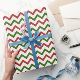 Rot und grün kariertes Weihnachtsmuster Geschenkpapier