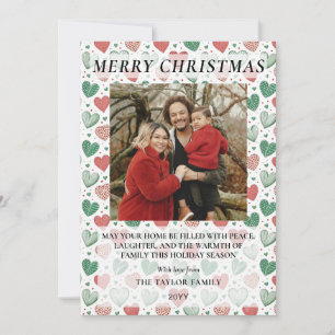 Rot und Grün Liebe Herzen Familie Weihnachten
