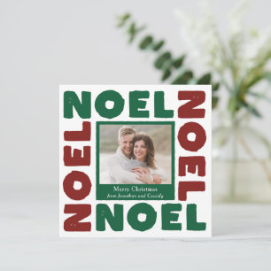 Rot und Grün Noel Zeitgenössisches Foto Urlaub Karte