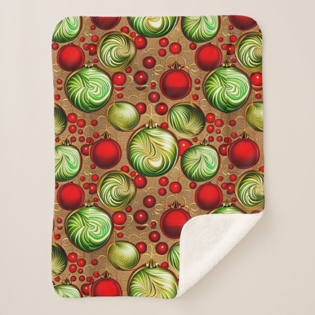 Rot und Grün Sherpadecke (Vorderseite)