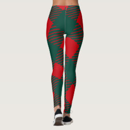 Rot und grün Square Box Modern Einfach für sie Leggings
