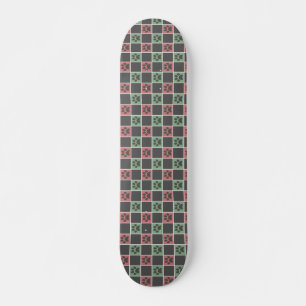 Rot und grün Weihnachten Gestapelte Paarung Skateboard