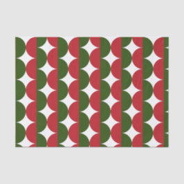 Rot und Grün Weihnachten Mitte des Jahrhunderts Mo Seidenpapier