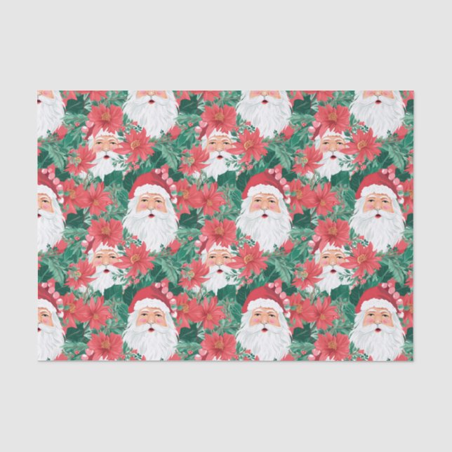 Rot und Grün Weihnachten Seidenpapier (Vorderseite)