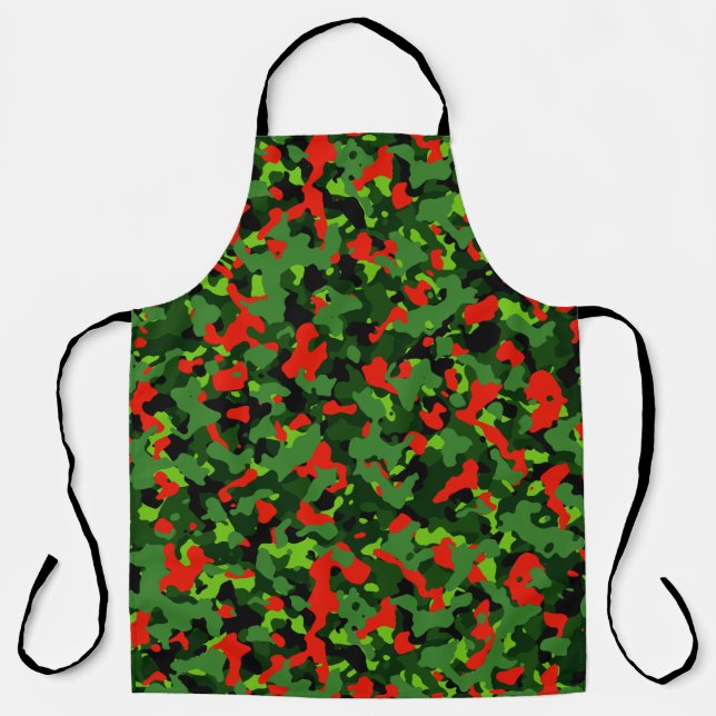 ROT UND GRÜNE CHRISTMAS CAMOUFLAGE PATTERN SCHÜRZE (Vorderseite)