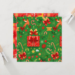 ROT UND GRÜNE CHRISTMAS DAY EINLADUNG