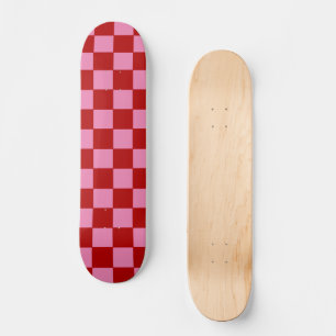 Rot und Heiß rosa überprüft Skateboard