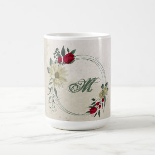 Rot- und Hellgelbe Blumen Kaffeetasse