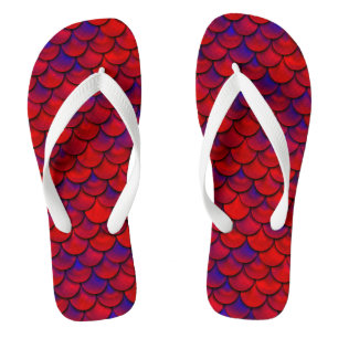 Rot und Lila Flip Flops