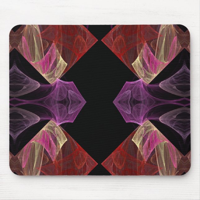Rot und Lila Fraktal Mousepad (Vorne)