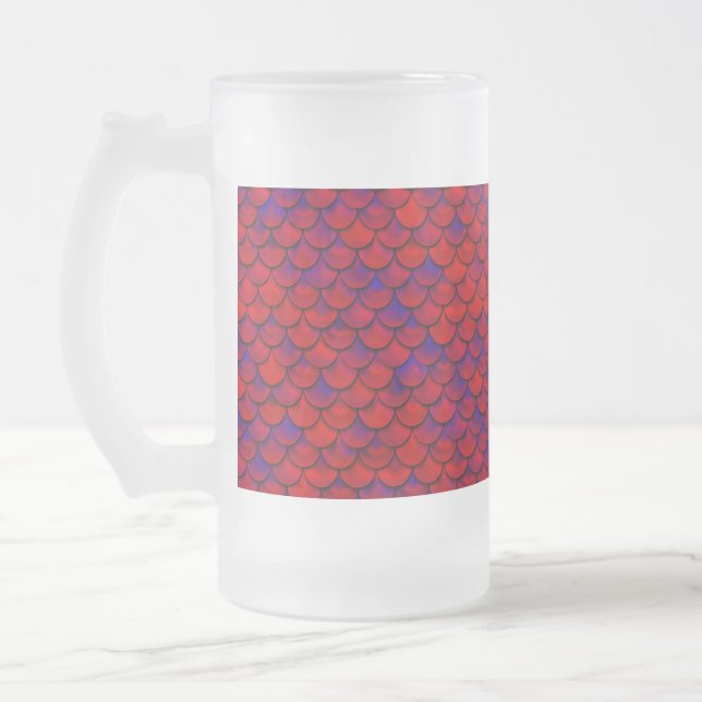Rot und Lila Mattglas Bierglas (Links)