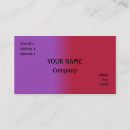 Rot und lila visitenkarte