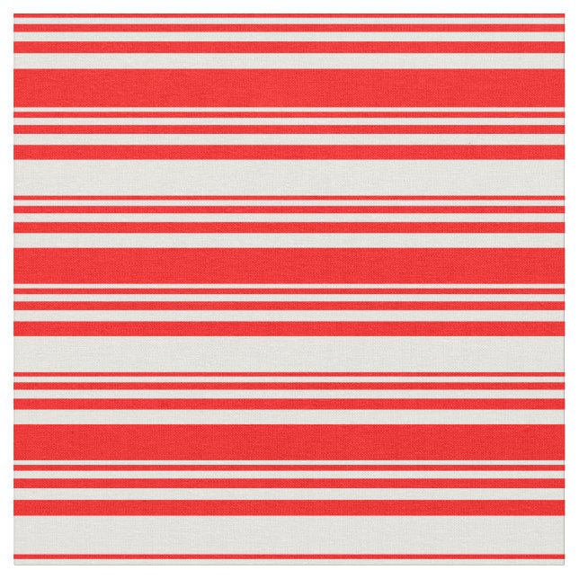 Rot- und Minzcreme-Muster Stoff (Nahaufnahme)