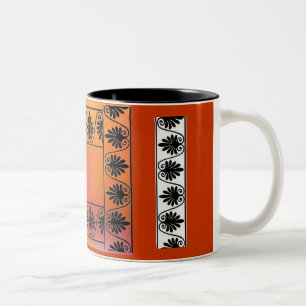 Rot und Orange Rand Tasse