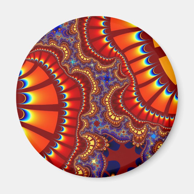 Rot und Orange Remix Magnet (Vorne)