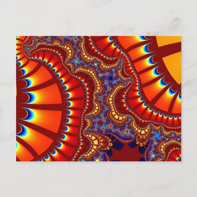 Rot und Orange Remix Postkarte (Vorderseite)