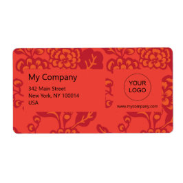 Rot und Orange Vibranand Bold Floral Pattern
