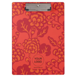 Rot und Orange Vibranand Bold Floral Pattern Klemmbrett