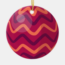 Rot und Orange Weihnachtsbaumchen | Ornament