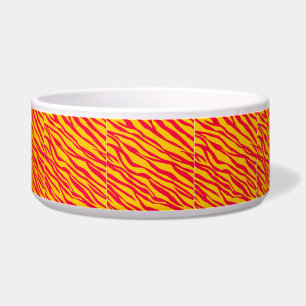 Rot und Orange Zebra Streifen Napf