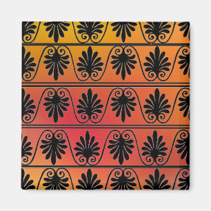 Rot und orangefarbenes Grenzmagnet Magnet