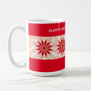 ROT UND PINK MIX TASSE GEBURTSTAG