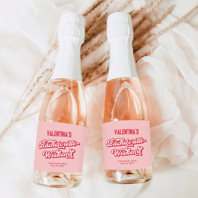 Rot und rosa Bachelorette Champagner (Von Creator hochgeladen)