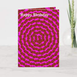 Rot und Rosa Birthday Rasen-Design, Feiertagskarte