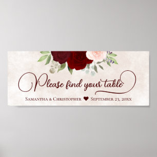 Rot und Rosa Blüte Bitte suchen Sie Ihren Tischkop Poster