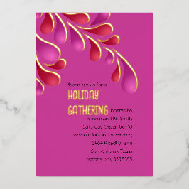 Rot und rosa Fettgewebe Folien Feiertagskarte