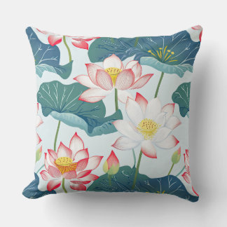 Rot und Rosa Lotus Kissen