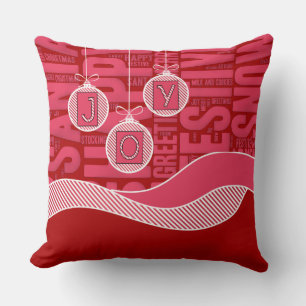 Rot und Rosa mit Monogram und Joy Kissen