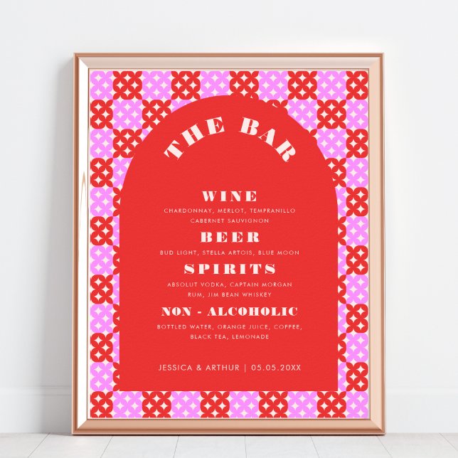 Rot und Rosa - Mod für Hochzeiten und Bar Drinks Poster (Von Creator hochgeladen)