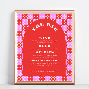 Rot und Rosa - Mod für Hochzeiten und Bar Drinks Poster