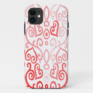 Rot und Rosa Ombre Herzmuster Design Case-Mate iPhone Hülle