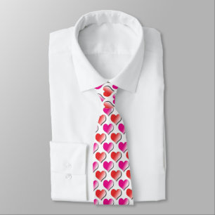 Rot und rosa Polka Dot Pattern Neck Tie Krawatte