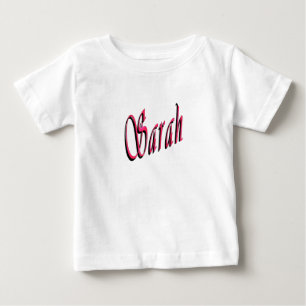 Rot und Rosa Sara Name, Baby T-shirt