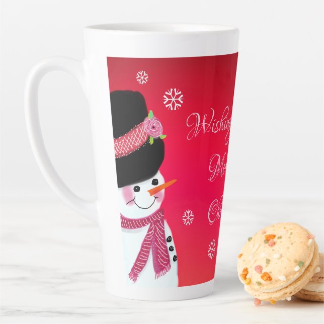 Rot und Rosa Schneemann Milchtasse (Beispiel)