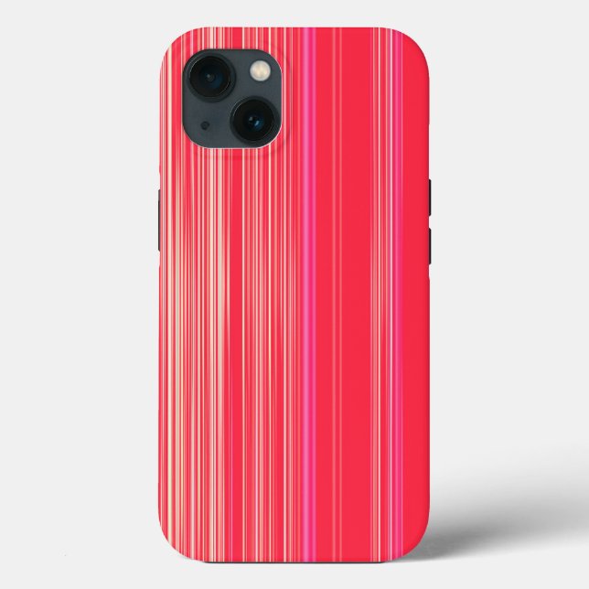 Rot und rosa Streifen Muster Case-Mate iPhone Gehä Hülle (Rückseite)