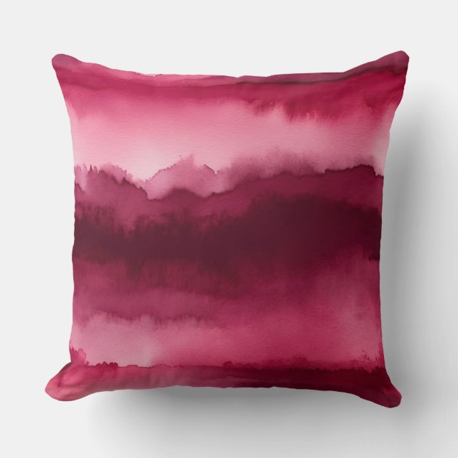 Rot und Rose abstrakt Kissen (Vorderseite)